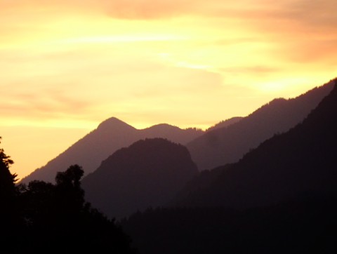 Sonnenuntergang bei Garmisch-Partenkirchen