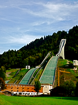 Skisprungschanze bei Garmisch-Partenkirchen