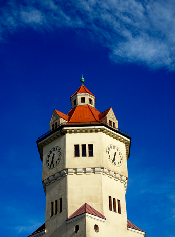 Wasserturm des alten Stadtwerks in Moosach 