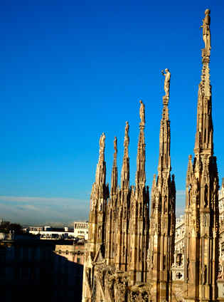Auf dem Dach vom Dom in Mailand
