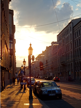 Sonnenuntergang in der Maximilianstraße