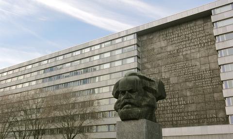 Karl Marx Kopf in Chemnitz 
